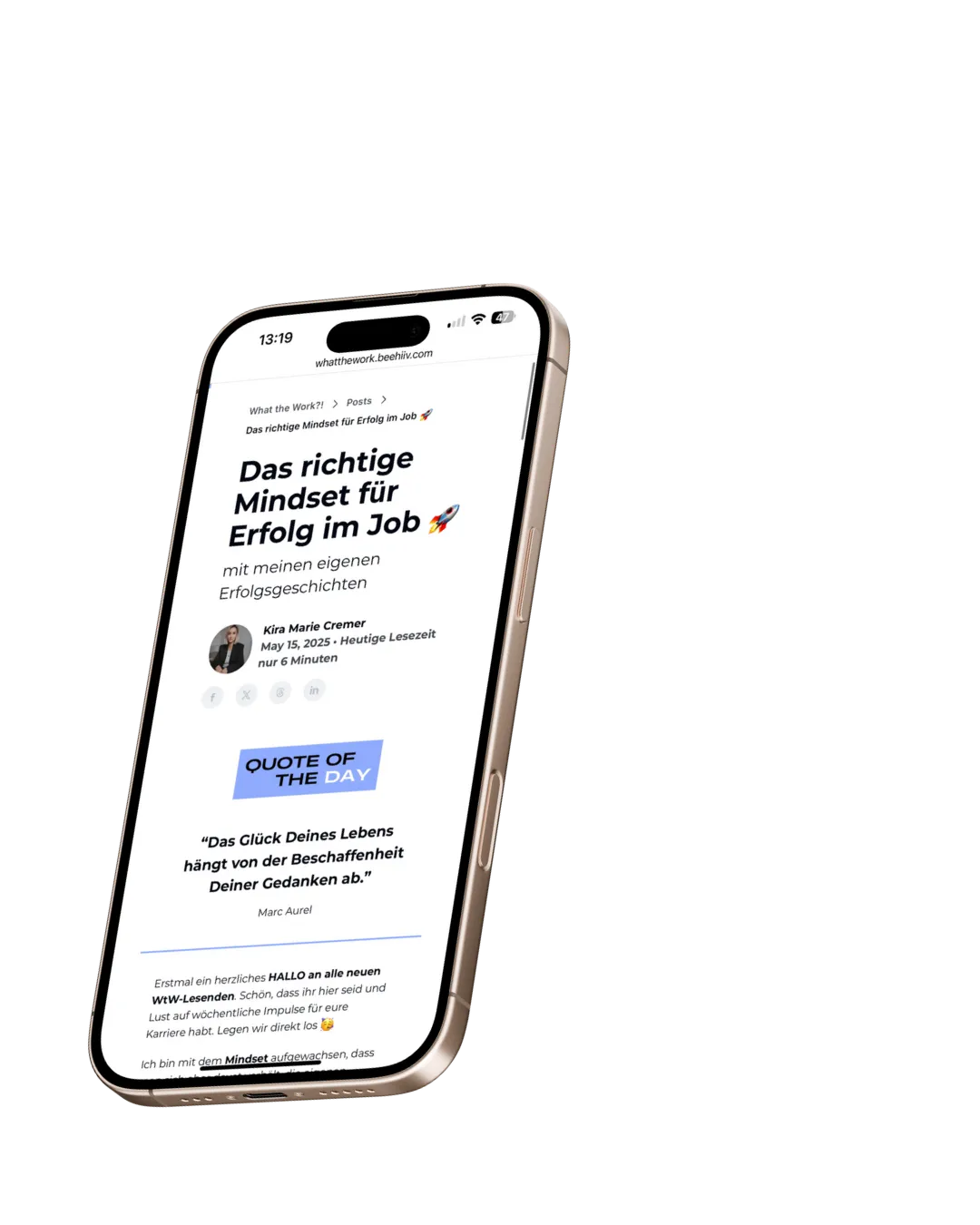 What The Work?! Newsletter Mockup 1